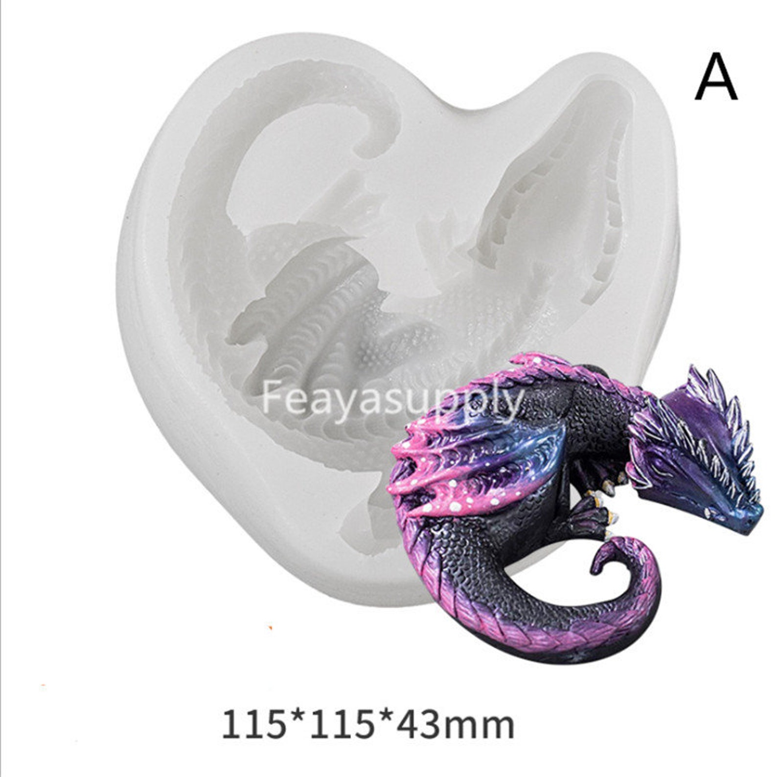 3D Dragon Silicone Mold Dragon Egg Mold Polymer Clay Mold Etsy