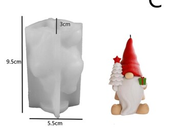 3 Stück Weihnachtsbaum-Silikonformen – Für Kerzen, Seife, Harz, DIY-Deko (verschiedene Größen)