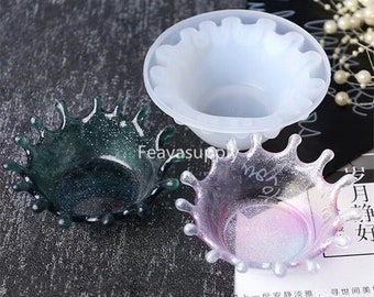 Trinket Dish Resin Mold, Crown Jewelry Dish Silicone Mold, Ring Dish Epoxy Resin Mold, Key Dish Mold, Trinket Bowl Mold, Trinket Box Mold