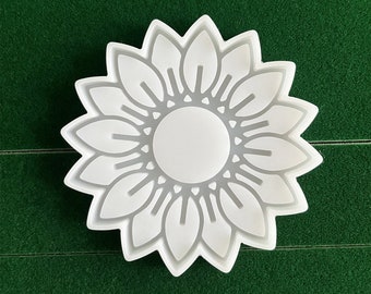 Concrete Sunflower Candle Holder Mold, Silicone Tealight Candle Holder Mold Resin Mold Plaster Mold, DIY Home Decoration