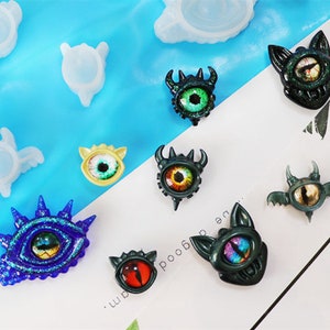 Evil Eye Resin Mold, Demon Eye Silicone Mold, Monster Eye Epoxy Silicone Mold, Resin Mold for Jewelry Necklace, Dragon Eye Pendant Mold