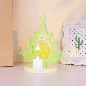 Christmas Tree Candle Holder Silicone Mold Christmas Ornament Concrete Mold Plaster Mold Resin Mold Casting Mold DIY Home Decoration