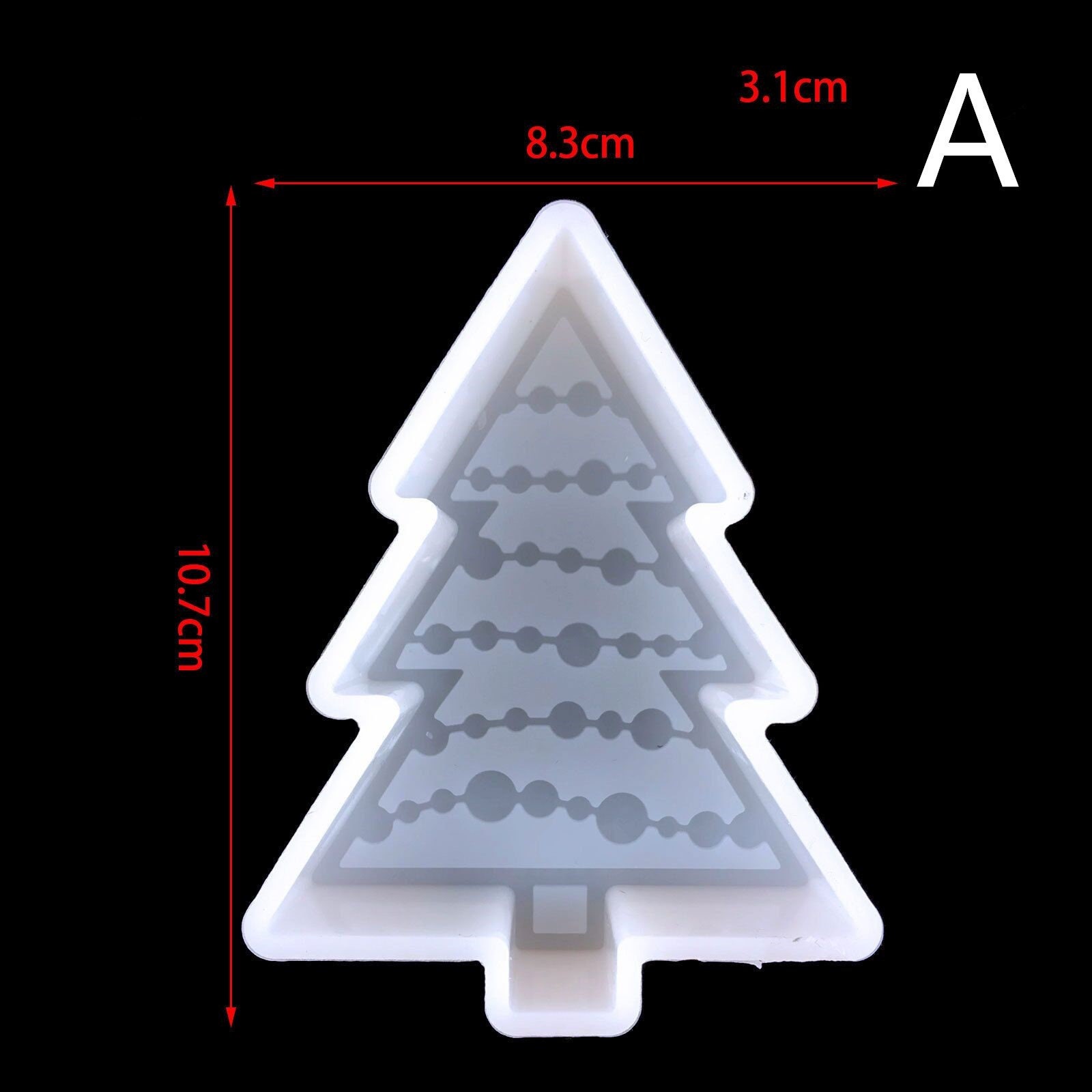 Christmas Tree Silicone Mold - 3.25x4.25 Inch Mold For Resin, Freshies & Soap Making