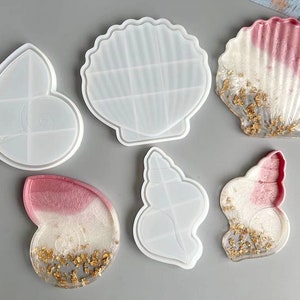 Conch Trinket Dish Mold, Silicone Coaster Mold, Plate/Tray Mold, Epoxy Resin Mold, Resin Craft Supplies