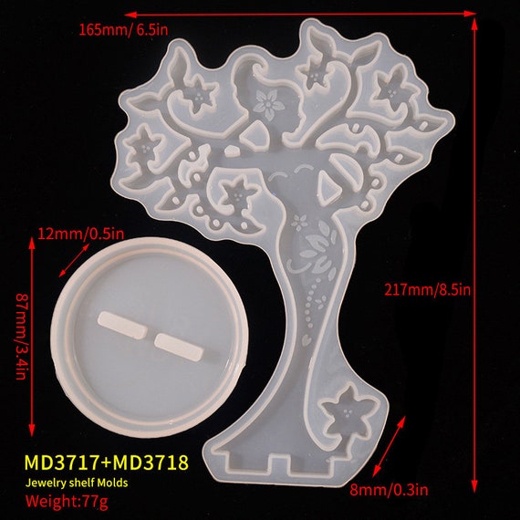 Tree Jewelry Display Stand Silicone Mold Necklace Bracelet Ring Holder Organizer Resin Mold