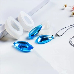 Silicone Teardrop Mold, Cabochon Mold for Resin with Hold, Diamond Gem Mold, Pendant Necklace Earring Resin Mold, Jewelry Making Mold,