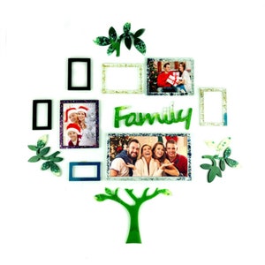 Family Tree Silicone Mold for Resin, Photo Frame Mold, DIY Home Wall Art Decor