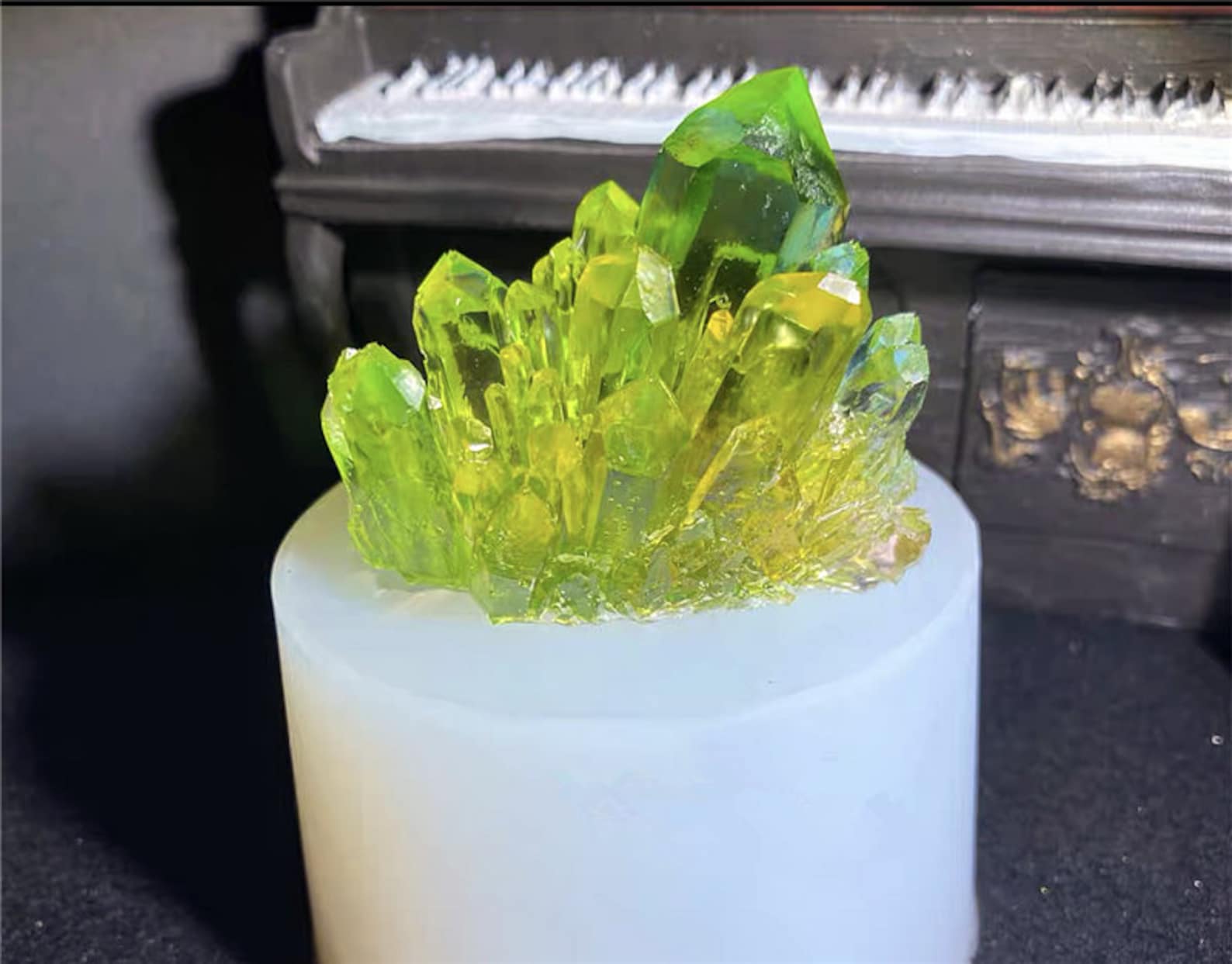 Crystal Cluster Mold Crystal Silicone Mold Quartz Gem Stone Etsy