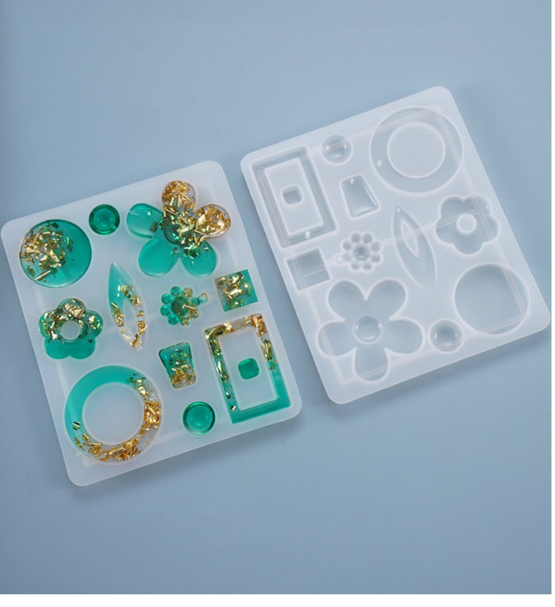 Flower Earring Mold Dangle Earring Resin Mold Round Circle Etsy