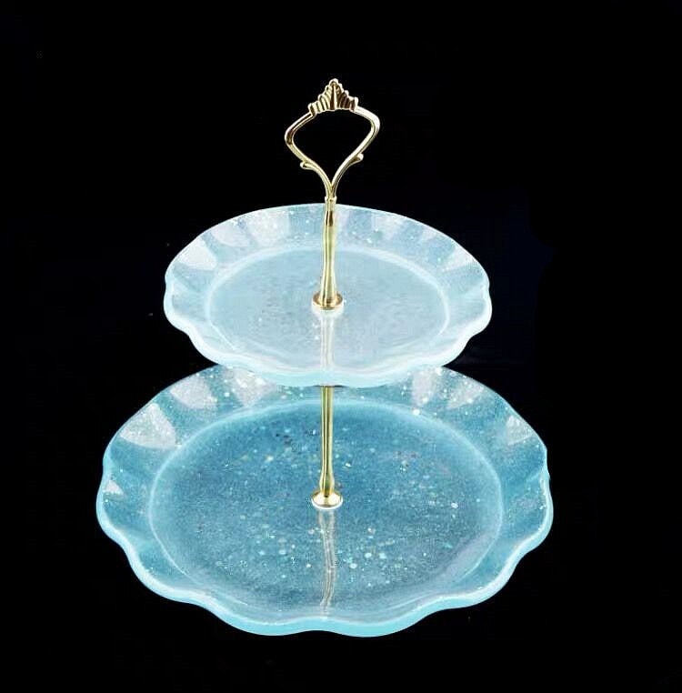 2 Tiered Serving Tray Mold Cupcake Tray Resin Mold Dessert Etsy Australia