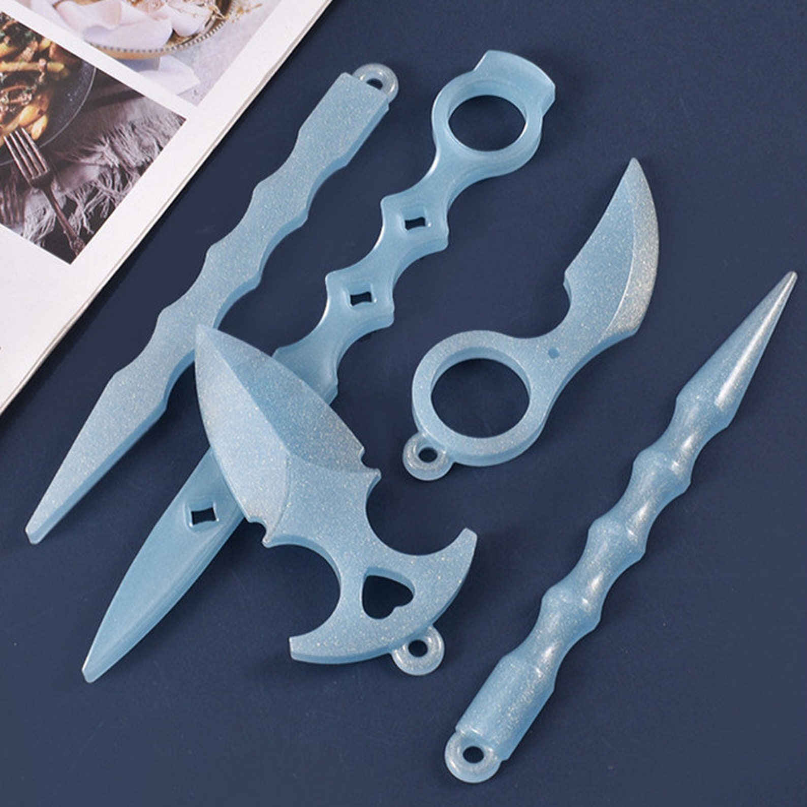 Self Defense Keychain Mold Dagger and Knife Resin Mold Etsy Australia
