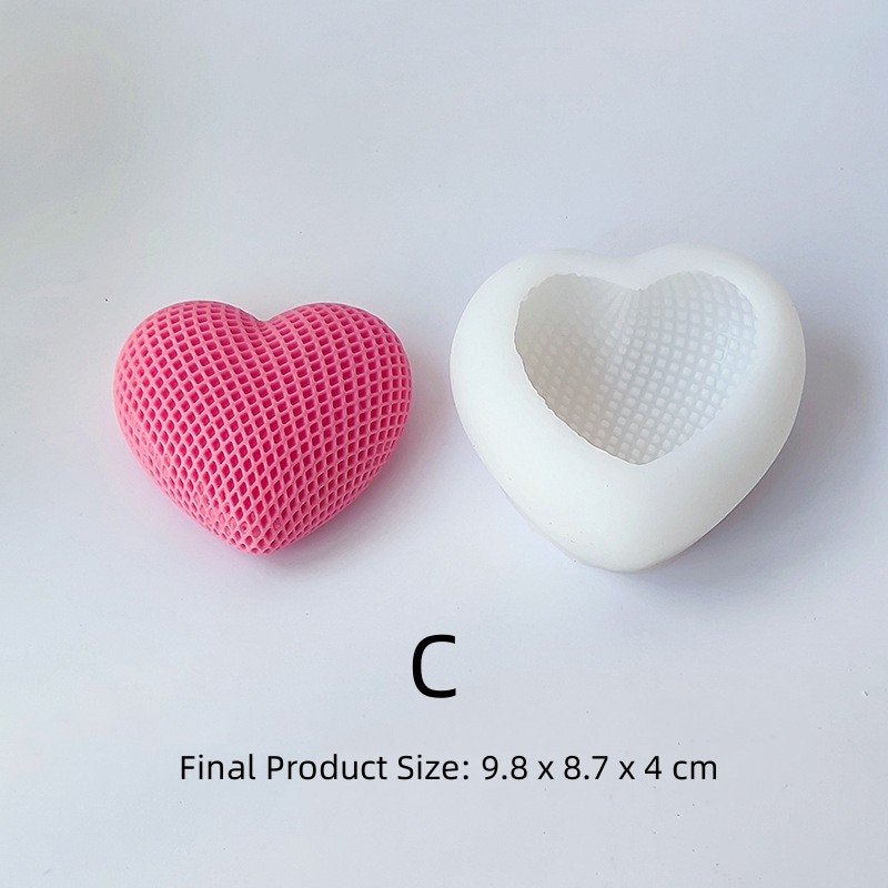 Fuehbur Stampo In Silicone 3D Extra Large A Forma Di Cuore – Per Candele, Resina E Sapone Fai Da Te. Idea San Valentino 2025!