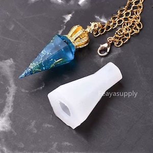 Silicone Pyramid Mold, Orgonite Pendant Resin Mold, Divination Pendulum Mold, Crystal Pendulum Epoxy Resin Mold, Jewelry Making Mold