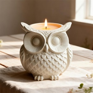 Concrete Owl Planter Silicone Mold, Cute Animal Succulent Flower Pot Mold Candle Vessel Plaster Mold Pen Holder Resin Mold Jesmonite Mold