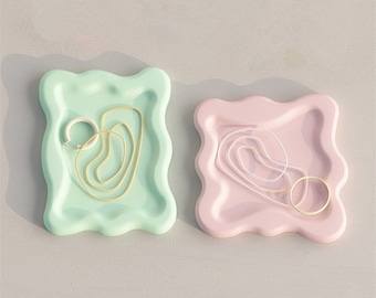 Irregular Tray Silicone Mold, Concrete Tray Mold Resin Jewelry Trinket Tray Mold Jesmonite Tray Mold Plaster Mold Casting Mold