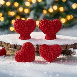 3D Heart Silicone Mold, Valentines Scented Candle Mold Fondant Chocolate Cake Making Mold Raysin Mould Casting Mold