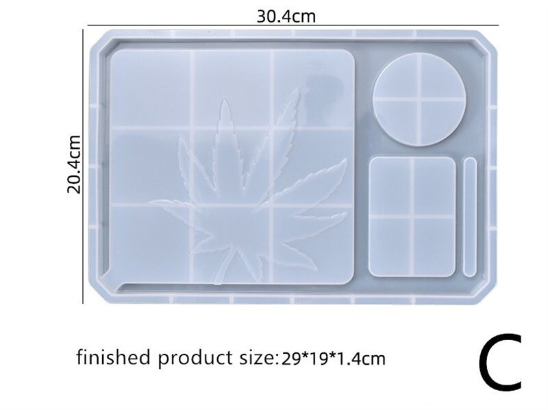 Pot Leaf Rolling Tray Mold, High Maintenance Tray Mold, Circle Tray Mold,  Resin Art Casting Mold, DIY Home Decoration 