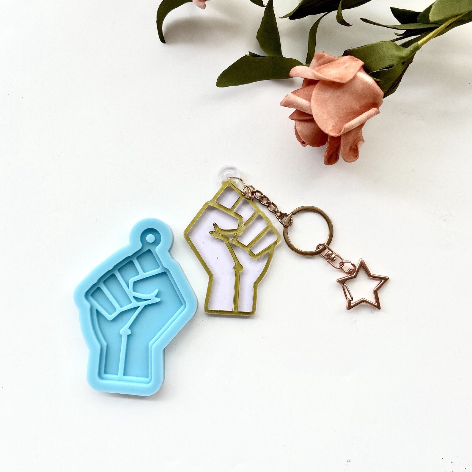 Fist Keychain Silicone Mold for Resin Epoxy Mold Casting Etsy UK