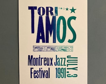Tori Amos Poster - Montreux Jazz Festival 1991 - 12.5 in by 19 in