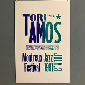 Tori Amos Poster - Montreux Jazz Festival 1991 - 12.5 in by 19 in