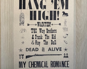 My Chemical Romance Poster - Hang Em High - 12.5 in by 19 in