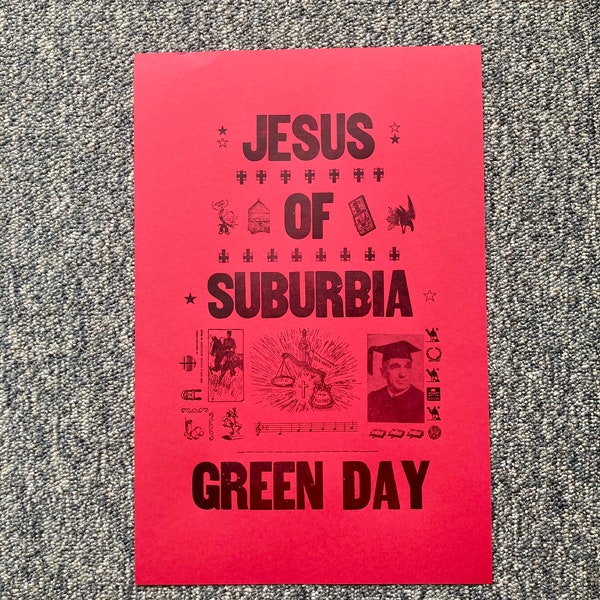 Green Day Poster - Jezus van Suburbia - 12,5 bij 19 inch