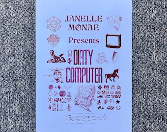 Janelle Monae Poster - Dirty Computer - 12.5 in by 19 in