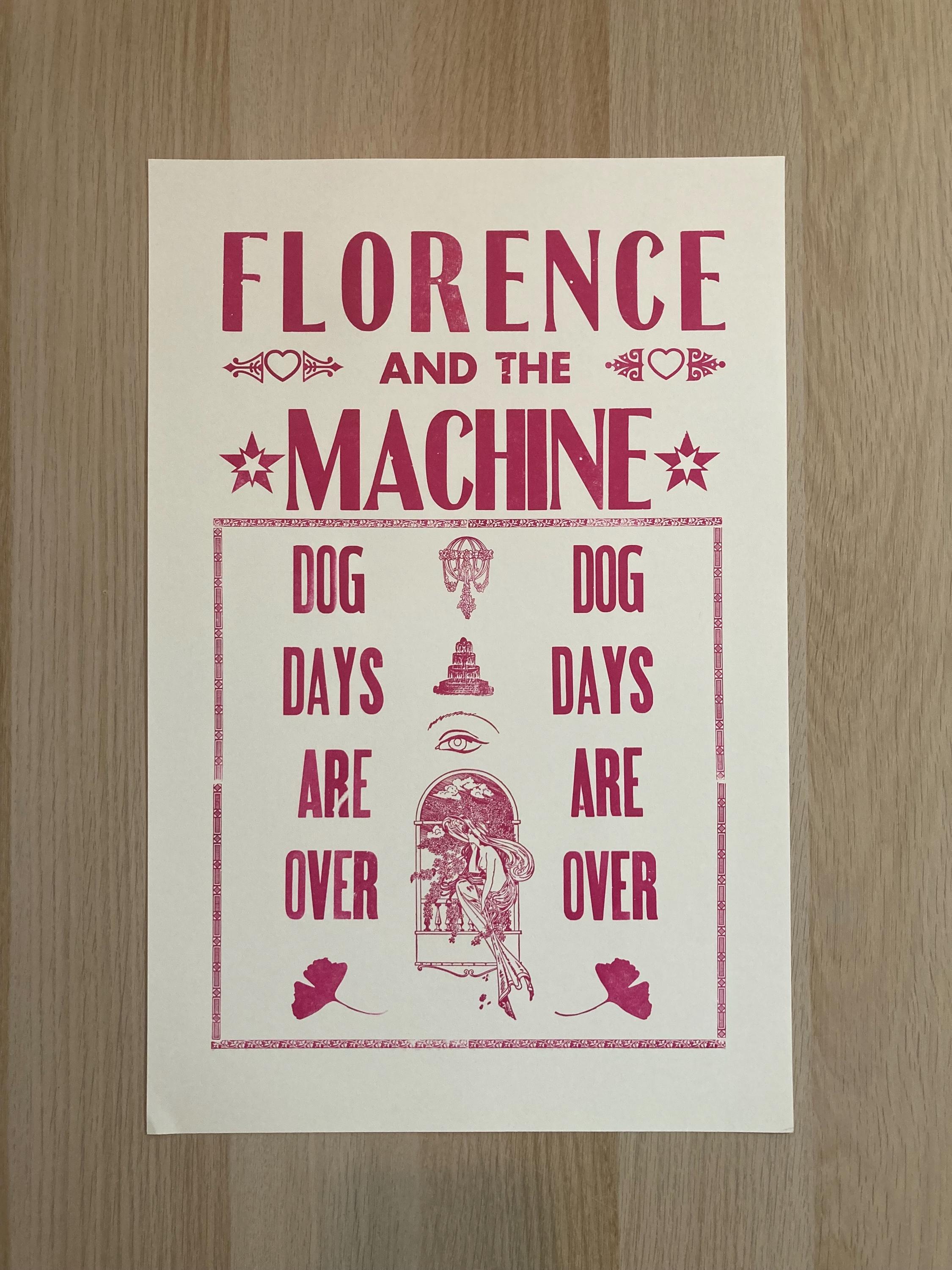 Florence and the Machine Poster - Dog Days Are Over - 12.5 in by