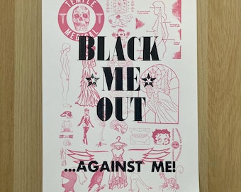 Against Me Poster - Black Me Out - 12.5 in by 19 in