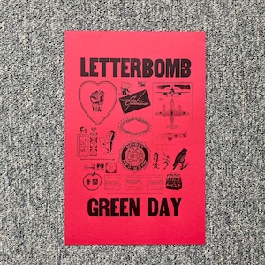 Green Day Poster - Letterbomb - 12.5 in by 19 in