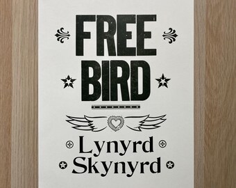 Lynrd Skynyrd Poster - Free Bird - 12.5 in by 19 in