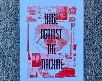 Poster Rage Against The Machine - 12,5 po. par 19 po.