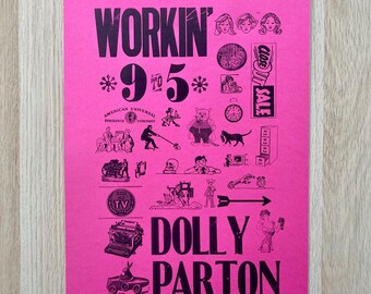 Dolly Parton Poster - Working 9 to 5 - 12.5 in by 19 in