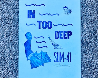 Sum 41 Poster - In Too Deep - 12.5 in by 19 in