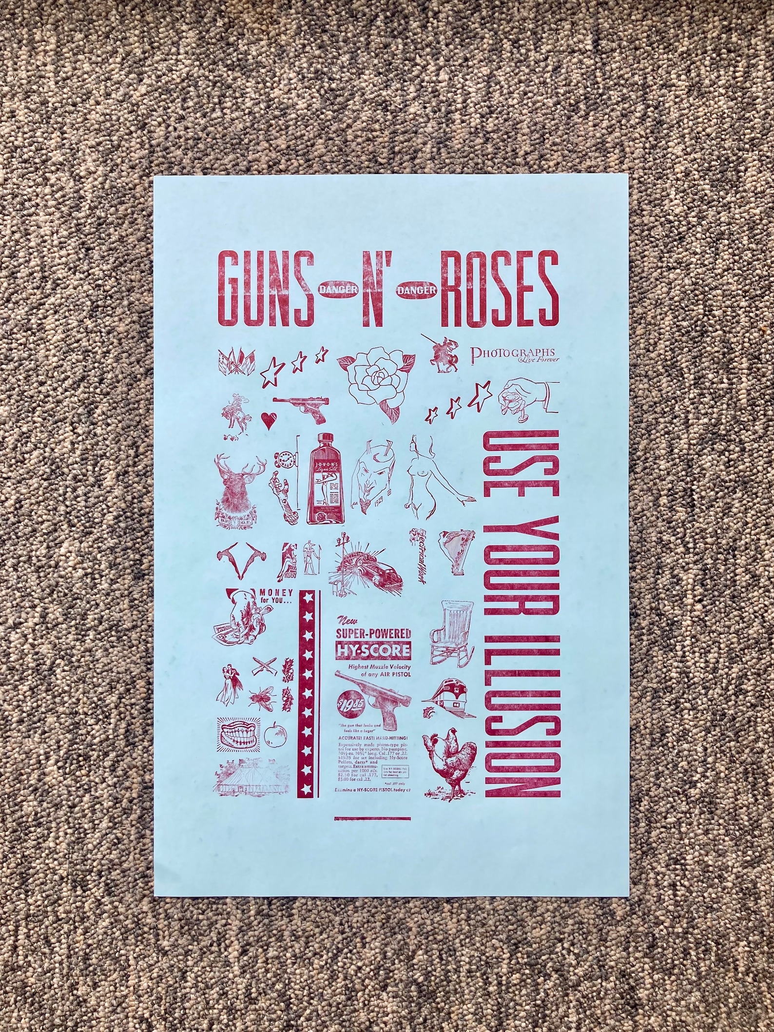 Guns N Roses Poster - 12.5 in by 19 In - Etsy