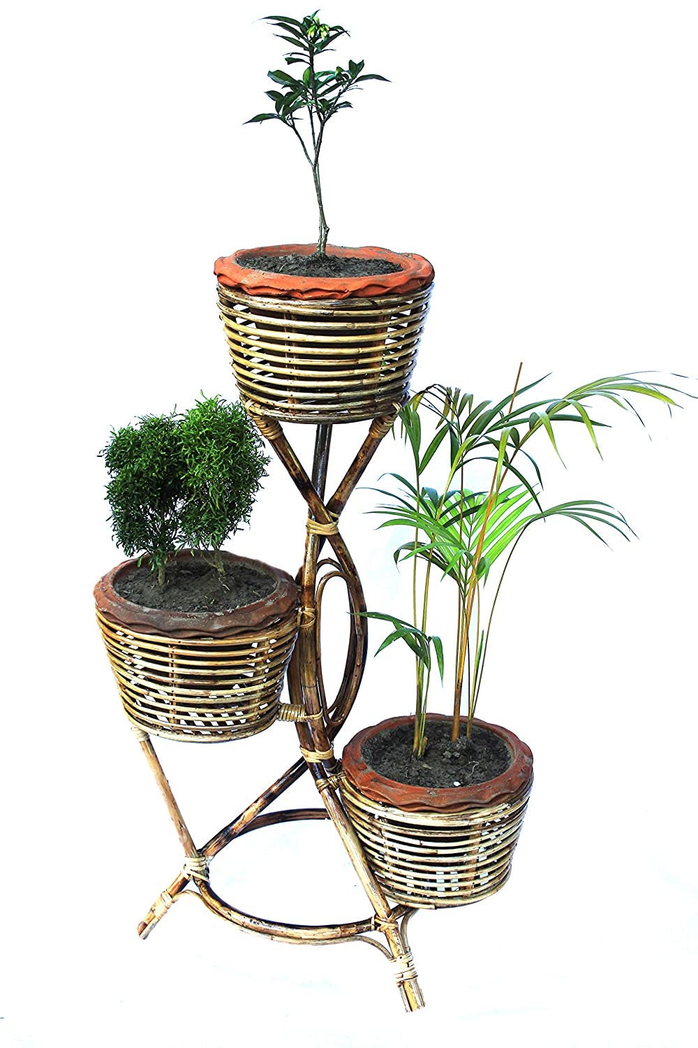 Handcrafted Cane Rattan Wicker Plant Stand Vases Planters for Etsy