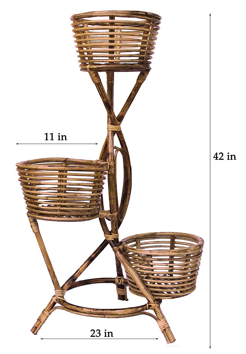Handcrafted Cane Rattan Wicker Plant Stand Vases Planters for Etsy