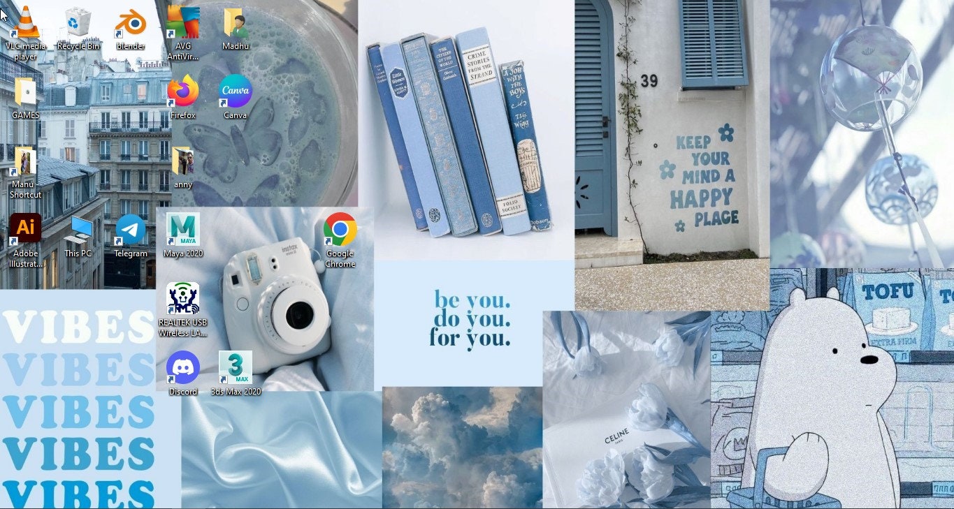 PASTEL Blue Aesthetic Wallpaper Aesthetic Calm Laptop/, 57% OFF