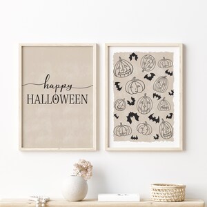 Halloween Printable wall art. Modern Halloween Printable. Minimalist Halloween Sign. Line Art Fall Decor. Halloween sayings DIGITAL DOWNLOAD