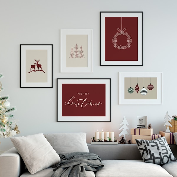 Minimalist Christmas Prints - Etsy