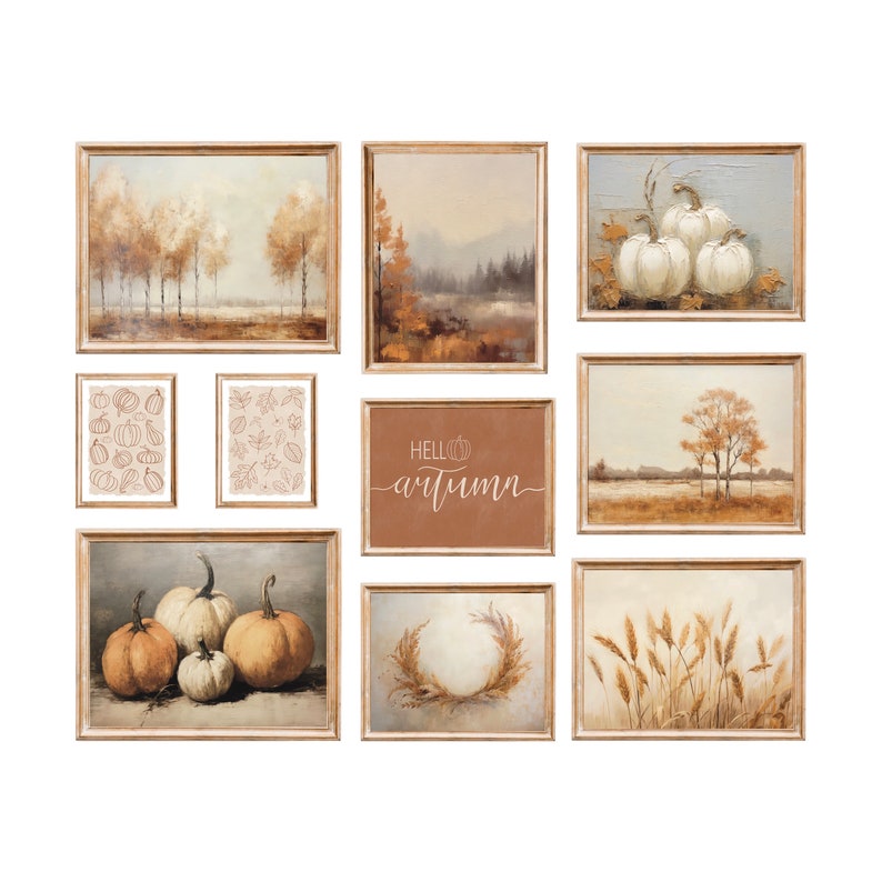 Fall Gallery Wall Prints SET of 10 Fall Printable Art Gallery Wall ...