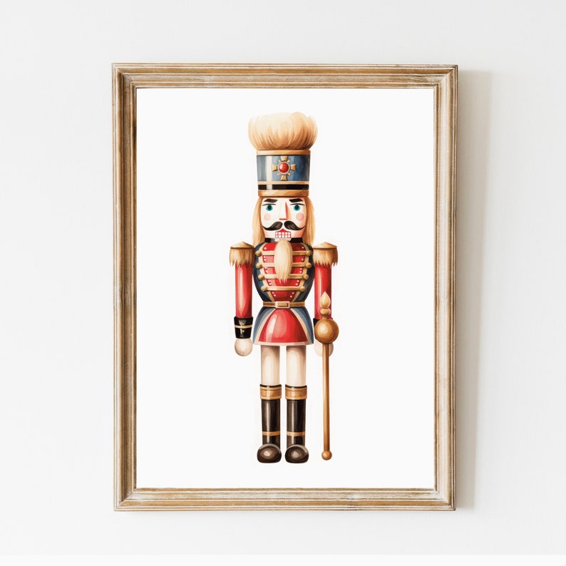 Nutcrackers set of 3 Christmas prints. Gallery Set Nutcrackers Christmas decorations. Vintage Xmas Printable Home Decor. DIGITAL DOWNLOAD image 7