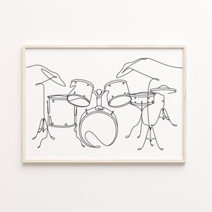 Drum Print, Minimalist Drum print art, Music instrument poster, Drum wall art, Bass drum, Black and White wall art. DIGITAL DOWNLOAD