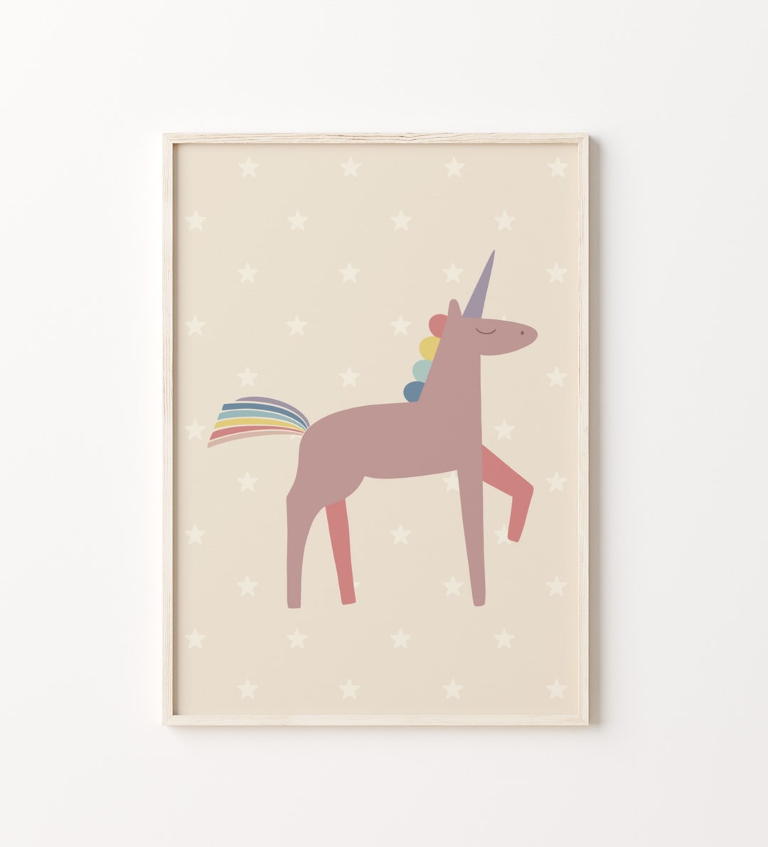 Unicorn Wall Decor, Modern Unicorn Wall Art, Nursery Print, Girl