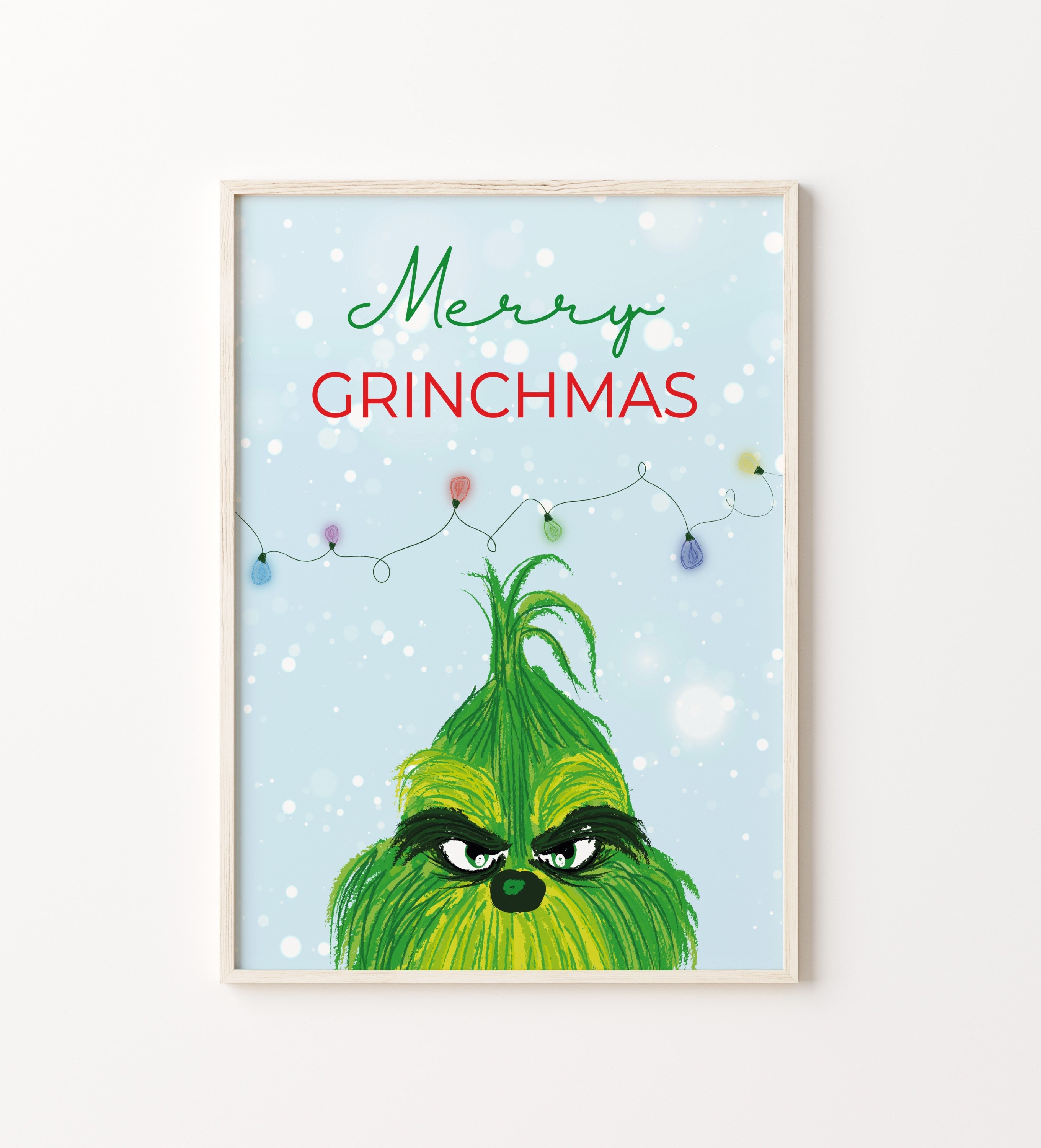 Merry Grinchmas Watercolor Print The Grinch Christmas -  Portugal