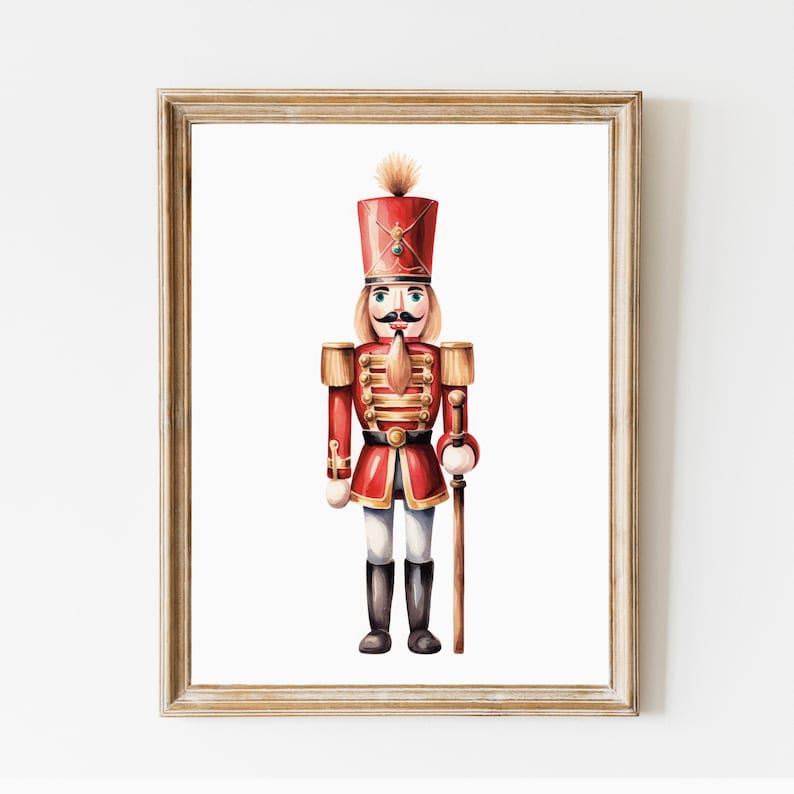 Nutcrackers set of 3 Christmas prints. Gallery Set Nutcrackers Christmas decorations. Vintage Xmas Printable Home Decor. DIGITAL DOWNLOAD image 5