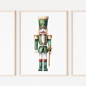 Nutcrackers set of 3 Christmas prints. Gallery Set Nutcrackers Christmas decorations. Vintage Xmas Printable Home Decor. DIGITAL DOWNLOAD image 8