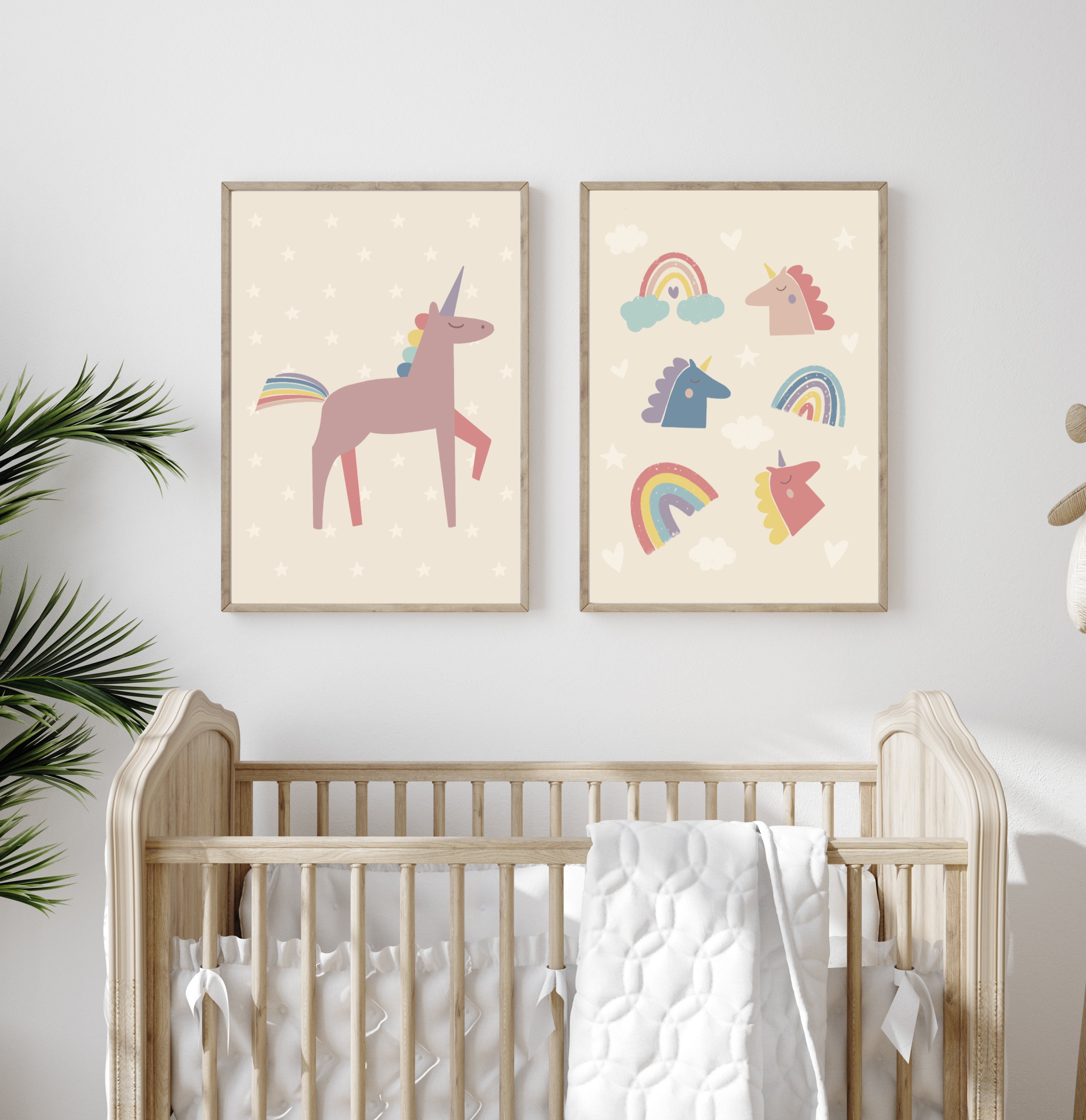 Unicorn Wall Decor Modern Unicorn Wall Art Nursery Print Etsy