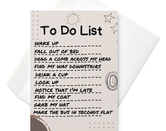 The Beatles 'A Day In The Life' Lyrics Greeting Card