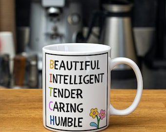 Funny BITCH Acronym Mug - Offensive Adult Humor, Ceramic Coffee Cup